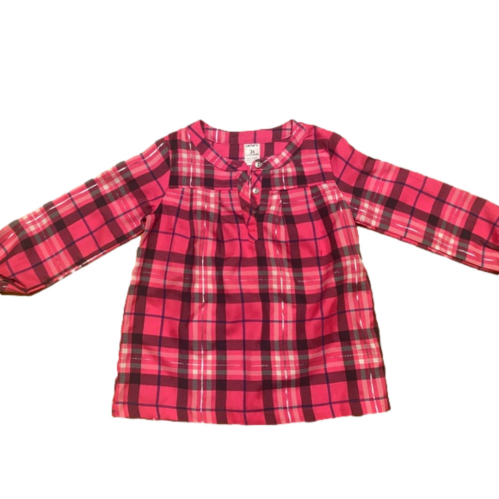 Carter’s pink plaid toddler shirt 3T